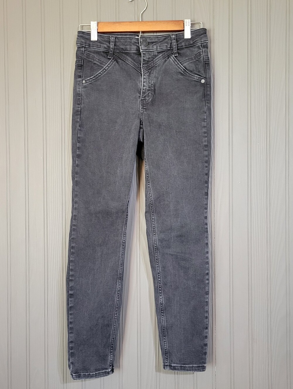 We The Free Free People Denim Jeans High-Rise Skinny Stretch Black Women's 28